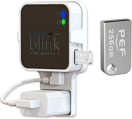 Unidad flash USB Blink de 256 GB y soporte de pared para Blink Sync Module 2