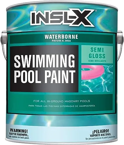 INSL-X Waterborne, Semi-Gloss Acrylic Pool Paint, Ocean Blue, 1 Gallon