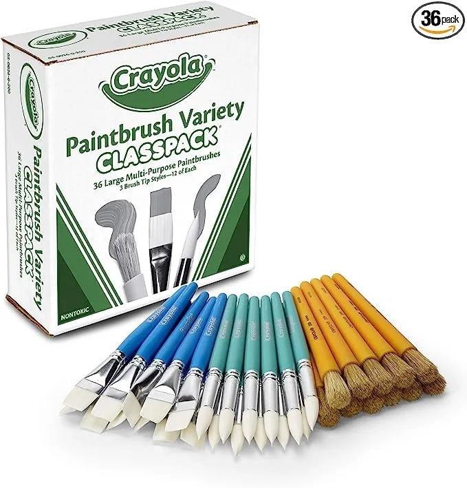 Crayola Large Variety Paint Brush Classpack