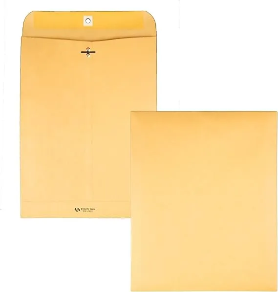 Quality Park, QUA37893, Gummed Kraft Clasp Envelopes, 100 / Box, Kraft