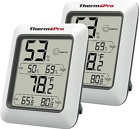 ThermoPro TP50 Digital Hygrometer Indoor Thermometer Room Thermometer and Humidity Gauge with Temperature Monitor