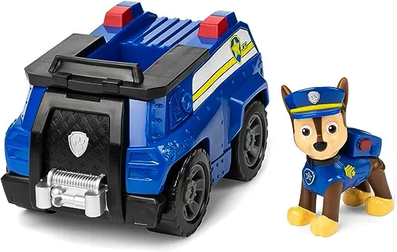 Paw Patrol, Chase’s Patrol Cruiser Vehicle with Collectible Figure, for Kids Aged 3 and UpPaw Patrol, Chase’s Patrol Cruiser Vehicle with Collecti…