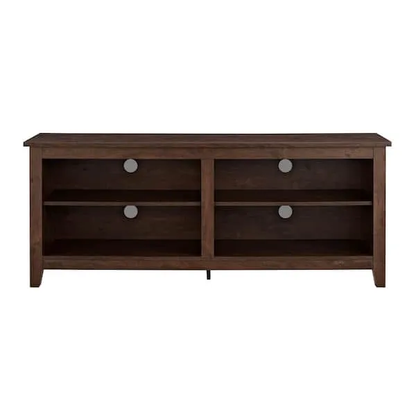 Walker Edison Wren Classic 6 Cubby TV Stand for TVs up to 80 Inches, 70 Inch, Barnwood