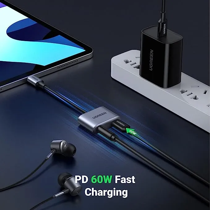 UGREEN USB C to 3.5mm Headphone and Charger Adapter