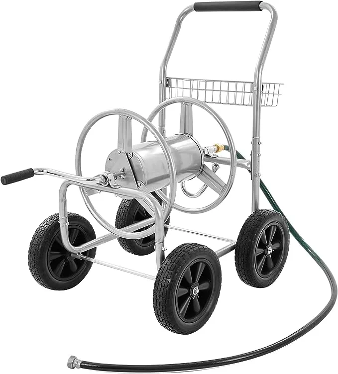 Hose Reel Cart, Hold Up to 250 ft of 5/8 Hose, Garden Water Hose Carts Mobil...