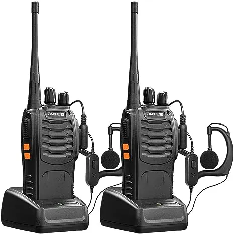 Baofeng BF-888s Walkie Talkies Long Range Radios With Earpiece Mic Vhf/UHF Radio