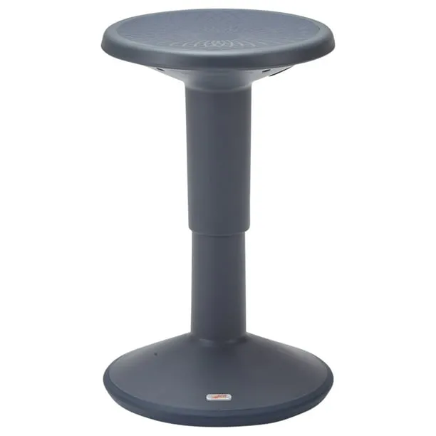 Ecr4kids Sitwell Height Adjustable Wobble Stool, Grey