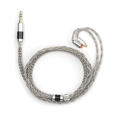 Linsoul Tripowin Zonie cable SPC para auriculares de 16 núcleos, chapado en plata