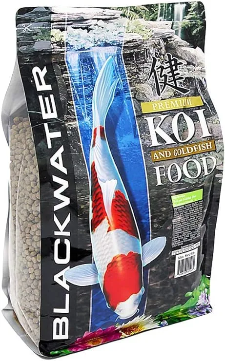 Blackwater Premium Koi and Goldfish Foods Max Growth Diet 5lb, Medium Pellet