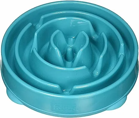 Outward Hound Fun Feeder Slo Bowl, Slow Feeder Dog Bowl, Medium/Mini, Orange