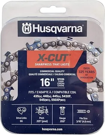 Husqvarna 16" X-Cut Chainsaw Chain SP33G