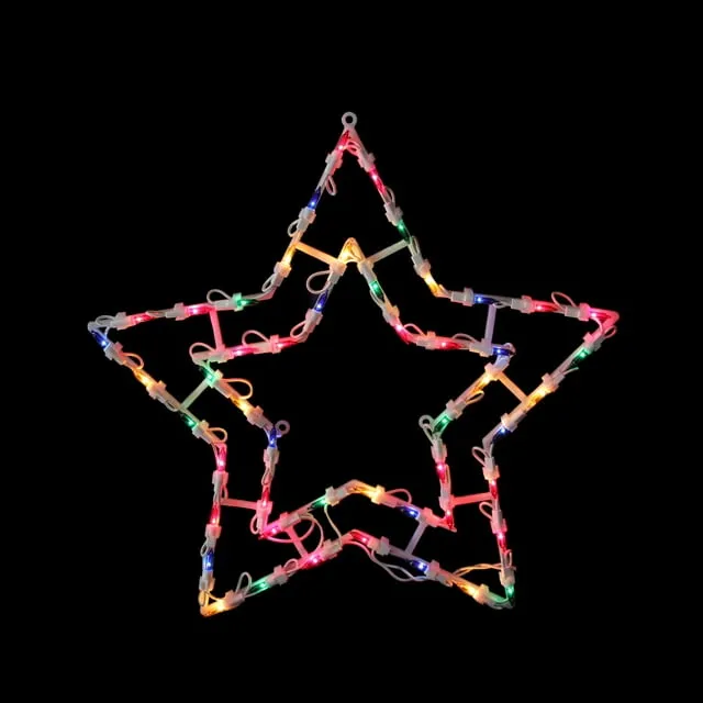 Northlight Lighted Star Christmas Window Silhouette Decoration