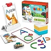 Osmo - Little Genius Starter Kit for iPad & iPhone - 4 Hands-On Learning Games - Ages 3-5 - Problem Solving, Phonics & Creativity (Osmo iPad Base Included), Multicolor