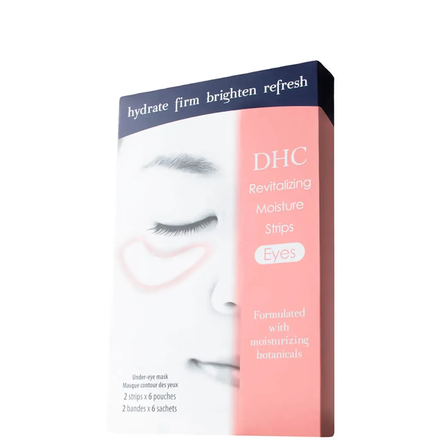 DHC Revitalizing Moisture Strips: Eyes, Gel Strip Masks, 6 Applications Each 6 Count (Pack of 2)