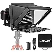 NEEWER X12 Aluminum Teleprompter with RT-110 Remote Control (Connected via Bluetooth on NEEWER Teleprompter App) & Carry Case, Compatible with iPad, iOS/Android Tablets, Smartphones, DSLRs (Black)