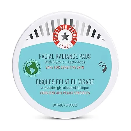 Travel Size Facial Radiance Pads with Glycolic + Lactic Acids