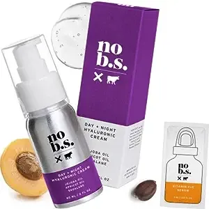 No B.S. Day + Night Hyaluronic Cream NIB 2oz AND Moisturizer W/ SPF 20 1.7FL Oz.