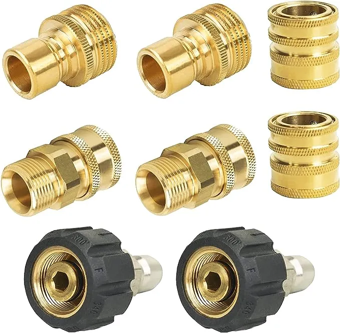  Pressure Washer Adapter Set, Quick Disconnect Kit With M22 Metric Male Thread 