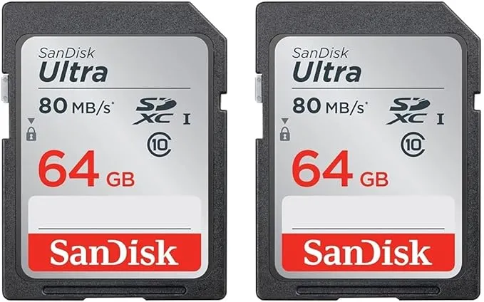 SanDisk Ultra SDSDUUC-064G-A<wbr/>UL12 Two 64GB microSDXC UHS-1 Memory Card 2 Pack