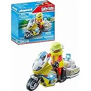 Playmobil 71205 City Life Noodmotorfiets met zwaailicht, Multi kleuren,Eén maat