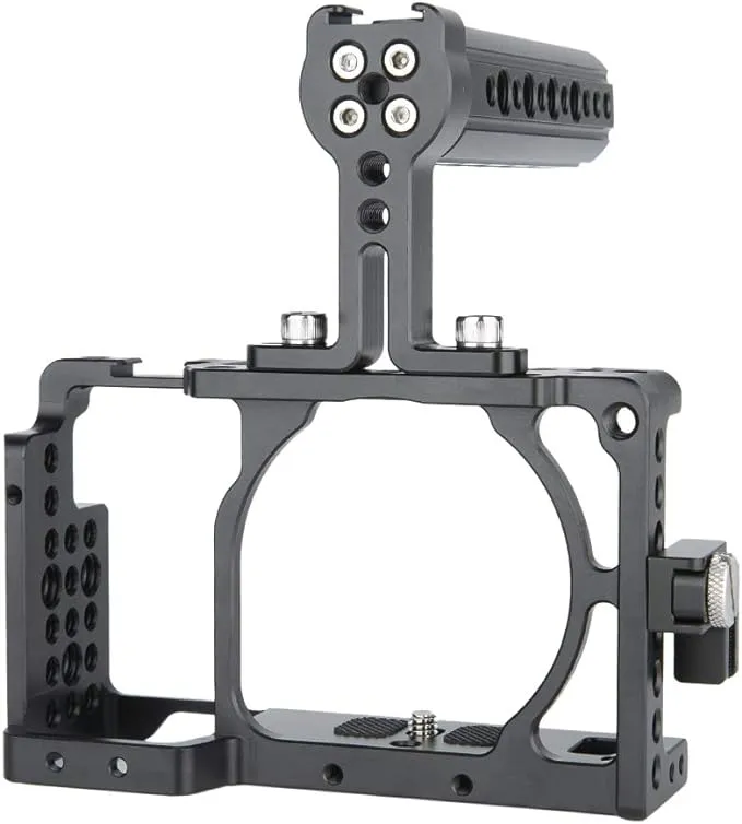 Niceyrig Camera Cage Kit for Sony A6400 A6100 A6300 A6000, with Cheese Top Handle Cable Lock Clamp