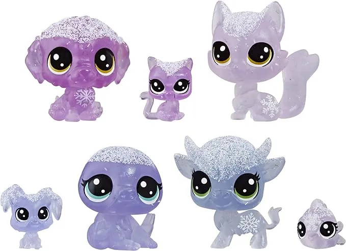 Littlest Pet Shop Frosted Wonderland Purple Collection Figure 7-Pack