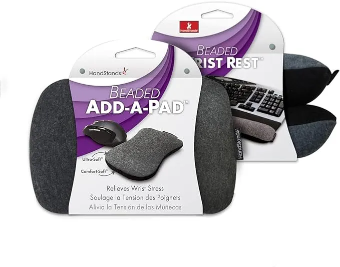 HandStands Beaded Keyboard & Mouse Wrist Support Cushion Combo