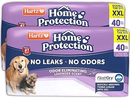 Hartz Home Protection Lavender Scent Odor Eliminating Dog Pads , 30 Count