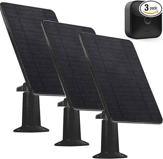 UYODM Solar Panel with Built-in Battery Compatible with Blink Outdoor (3rd Gen) & Blink XT2/XT,11.5Ft Outdoor Power Cable and Adjustable Mount Continuous Power Supply, IP66 Weatherproof (Black)