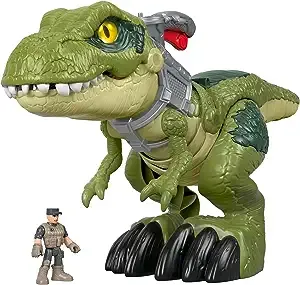 Fisher-Price Imaginext Jurassic World Mega Mouth T.Rrex, chomping toy dinosaur for preschool kids ages 3-8 years, GBN14