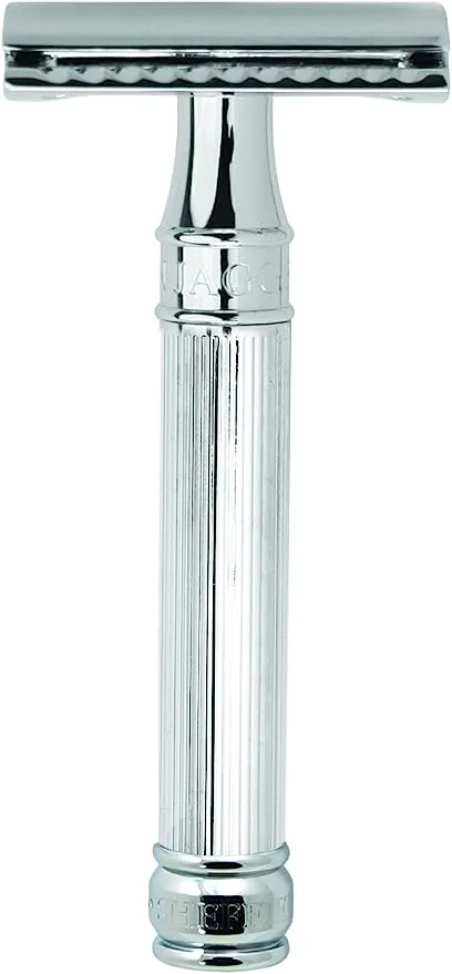 Edwin Jagger DE89L Safety Razor, Lined Chrome