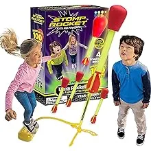 Stomp Rocket Original Launcher - Ultra LED Rockets Launch 100 ft - 4 LED Light Up Rockets and Adjustable Stand - Fun Outdoor Toy for Kids Day and Night - Gift for Boys and Girls Age 5+ Years Old