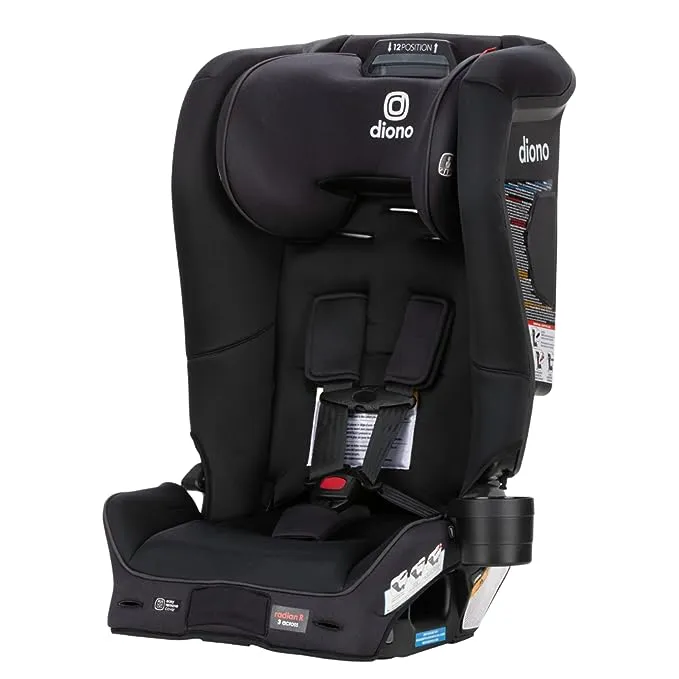 Diono Radian 3R SafePlus, All-in-One Convertible Car Seat, Rear and Forward Facing, SafePlus Engineering, 10 Years 1 Car Seat, Slim Fit 3 Across, Blue Sky