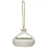 Modern Hanging Stoneware Bird Feeder with Rope, Ivory - Beach Style - Bird Feeders - by Olive Grove | Houzz