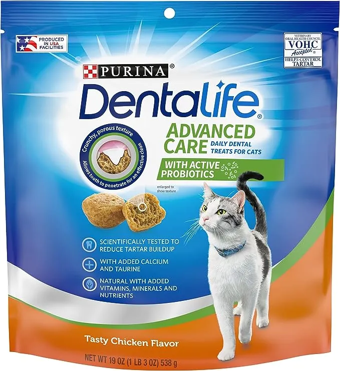 Purina DentaLife Savory Salmon Flavor Cat Dental Treats