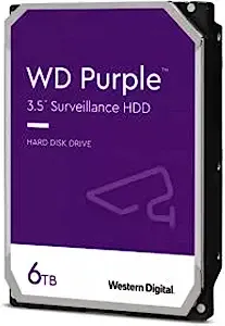 Western Digital 6TB WD Purple Surveillance Internal Hard Drive HDD - SATA 6 Gb/s, 256 MB Cache, 3.5" - WD63PURZ