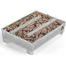 Kaduf Pellet Smoker Tray 5" x 8" - 12 Hours of Billowing Smoke, Perfect for Hot and Cold Smoking Meat, Fish, Cheese with Wood Pellets – Works in any Type of Grill or Smoker, Free eBook Smoking Recipes