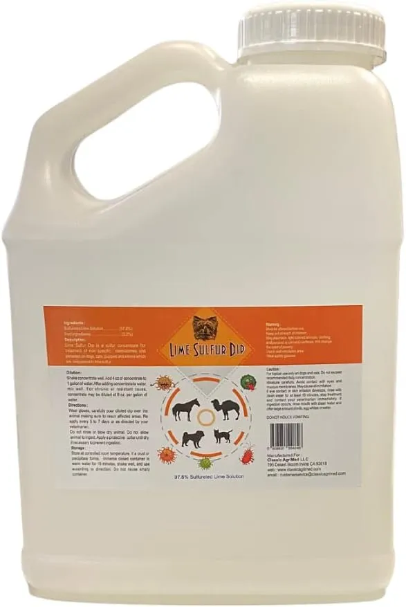 Healthy Paw Life - Lime Sulfur Dip - Pet Care for Itchy and Dry Skin - Xtra Strength Formula - Safe Solution for Dog, Cat, Puppy, Kitten, Horse (1 Gallon)