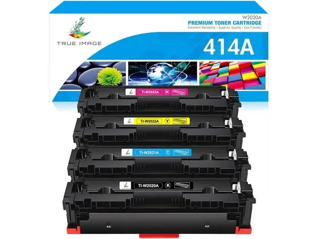 Compatible Toner Cartridge Replacement for HP 414A W2020A 414X HP Color Pro MFP M479Fdw M479Fdn M454Dw M454Dn M454 M479 Printer Toner (Black Cyan.