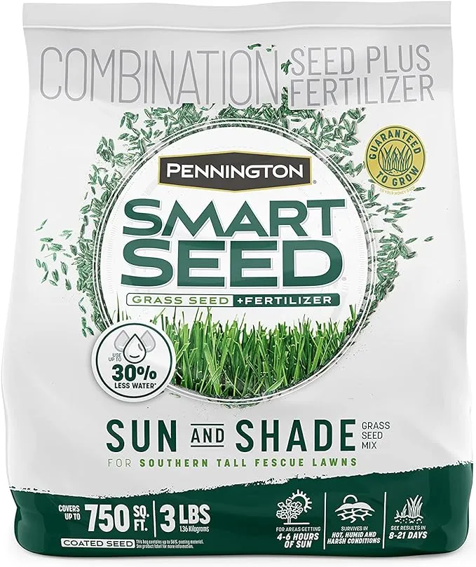 Pennington Smart Seed Sun and Shade South 3-lb Mixture/Blend Grass SeedPennington Smart Seed Sun and Shade South 3-lb Mixture/Blend Grass Seed