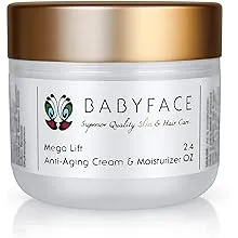 Babyface MEGA LIFT CREME All-In-One Daytime/Nighttime Moisturizer - Peptides, Vitamin C, AHA's, COQ10