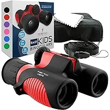 THINKPEAK Binoculars for Kids, 8 x 21 Kids Binoculars for Kids 8-12, Birthday Presents Back to School Gifts for Kids, Kids Binoculars for 3-12 Years Boys and Girls, Green