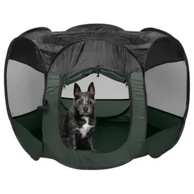 FurHaven Pet Playpen - Hunter Green (Small)