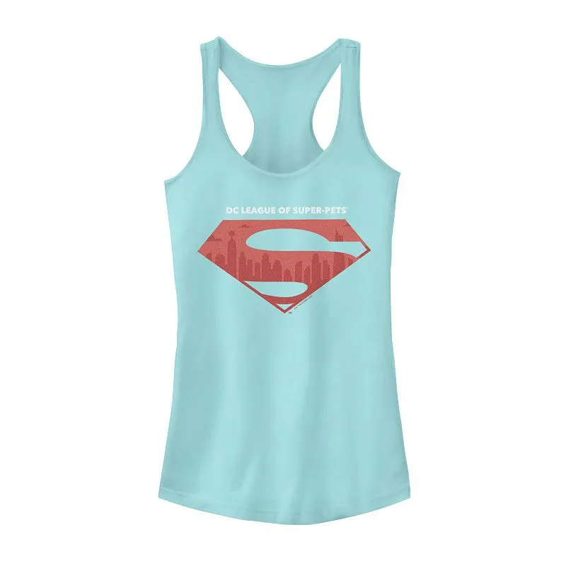 Juniors' DC Comics Super Pets Superman Logo Tank Top