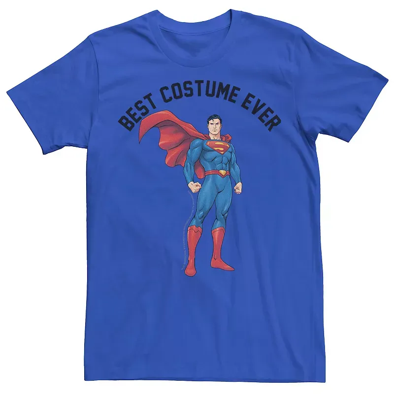 Men's DC Comics Superman Best Costume Ever Text Poster Graphic Tee