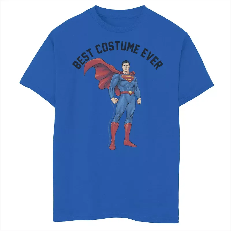 Boys 8-20 DC Comics Superman Best Costume Ever Text Poster Graphic Tee