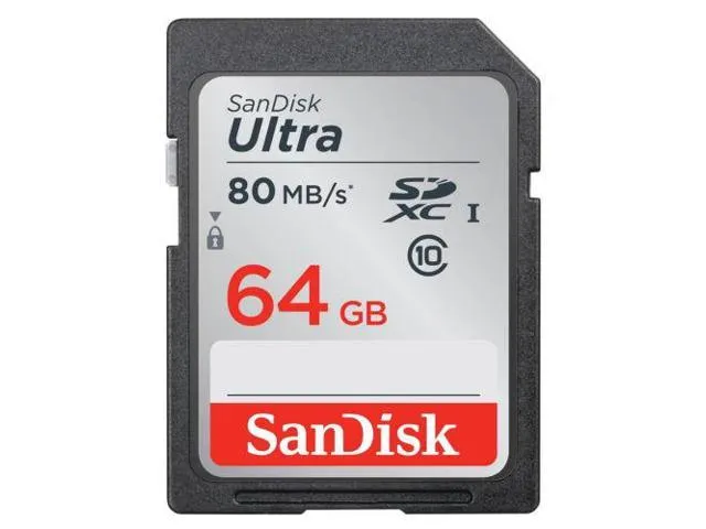 SanDisk Ultra 64GB 64G 64G SD SDHC 80MB/S Class 10 Memory Card For Canon - Pack of 2