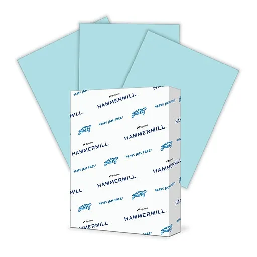 Hammermill Copy Paper, 8-1/2 x 11 Inches, 24 lb, Blue, 500 Sheets