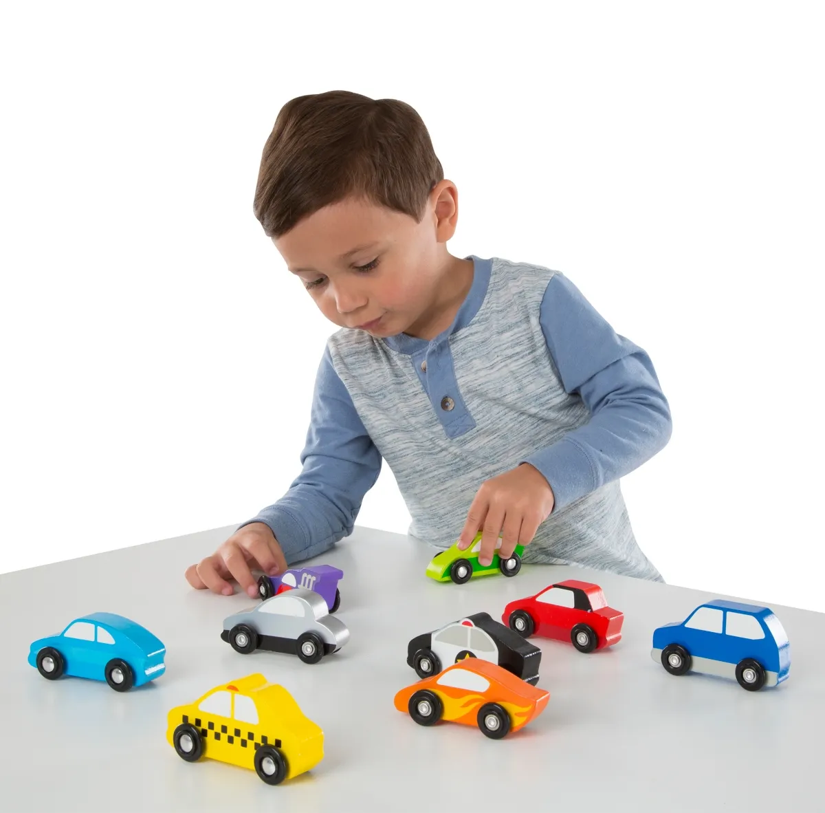 Melissa & Doug Wooden Cars Vehicle Set