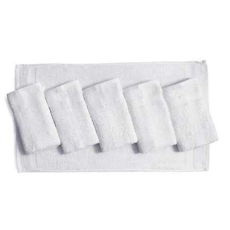 Set of 6 Hand Towels 100% Cotton Large Hand/Salon Towels Set (6-Pack 16x27 inches) White